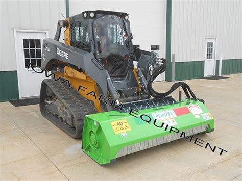 peruzzo skid steer flail mower on a bocat for rent|skid steer mower blade rental.